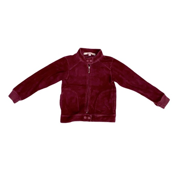 Juicy Couture Other - Juicy Couture Girls Maroon Velour Jacket Size-6